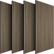 image 1 of Acoustic Wall Panels Sonic Wall II with Real Wood Veneer and Sound-Absorbing Felt | Brown | Dark oak | 110 x 50 x 1.8 cm | 4