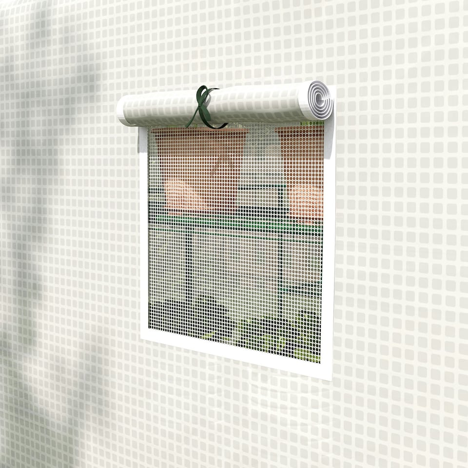 image 1 of Outsunny Walk-in Outdoor Green House with Door and Mesh Windows, White