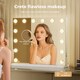 image 3 of Emitto LED Hollywood Makeup Mirror Vanity Light Mirror 14 Dimmable LED Bulbs
