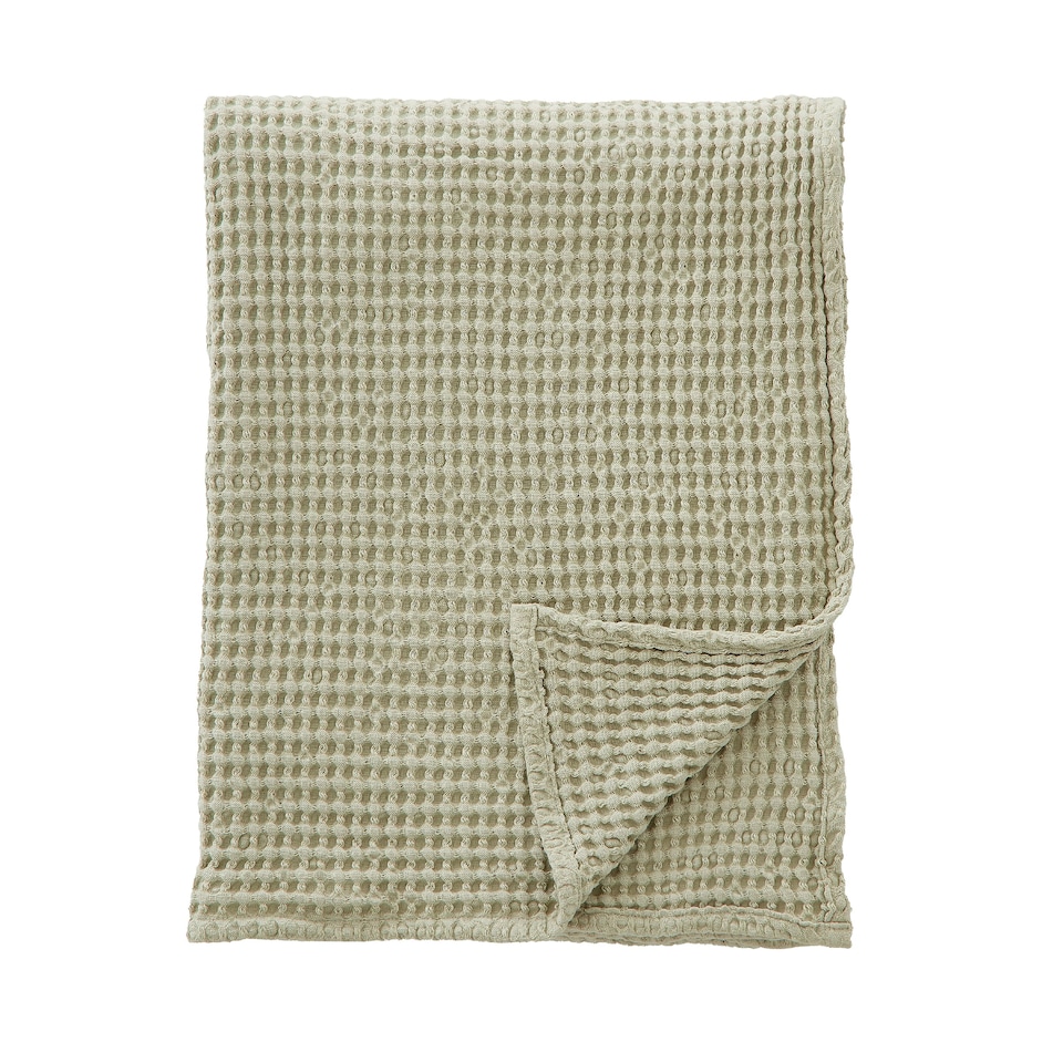 image 1 of Pineapple Elephant Jaipur Chunky Waffle Cotton Blanket Throw