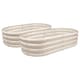 image 1 of Harbour Housewares Rounded Galvanised Steel Raised Garden Beds - 120cm x 60cm - Ivory - Pack of 2 | Cream | Ivory