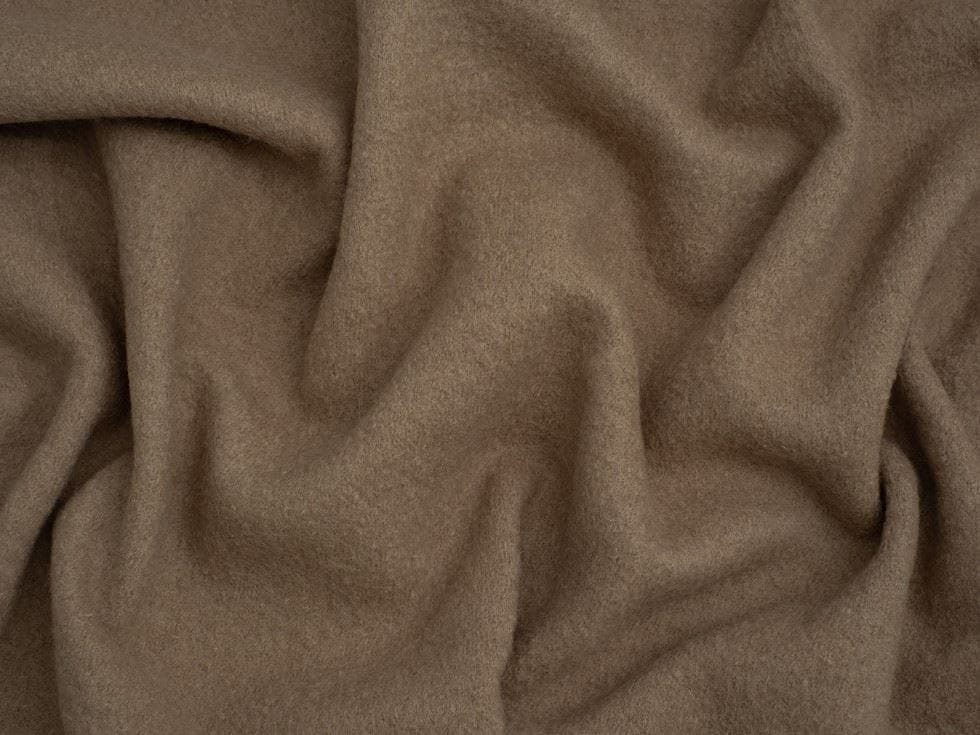 Minerva Core Range Beige 100% Pure Boiled Wool Coating Fabric for Dressmaking, 140cm / 55" Wide - per metre