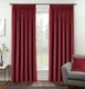 image 2 of Luxury Enhanced Living Red Velvet, Supersoft, Blackout, Thermal Curtains with Tape Top (PAIR) - 46 x 54 inch (117x137cm)