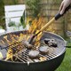 image 7 of Harbour Housewares Round Fire Pit Grill & Spark Guard Set - 72.5cm - Grey