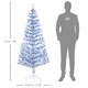 image 5 of HOMCOM 6FT Artificial Fibre Optic Christmas Tree Seasonal Decoration w LED Lights PreLit Easy Store White Blue