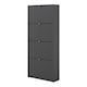 image 3 of Shoes Shoe Cabinet 4 Flip Down Doors and 2 layers in Matt Black