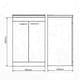 image 2 of Bathroom 2-Door Floor Standing Vanity Unit with Basin 800mm Wide White 1 Tap Hole - Basalt Grey - Brassware Not Included | White | White | 1