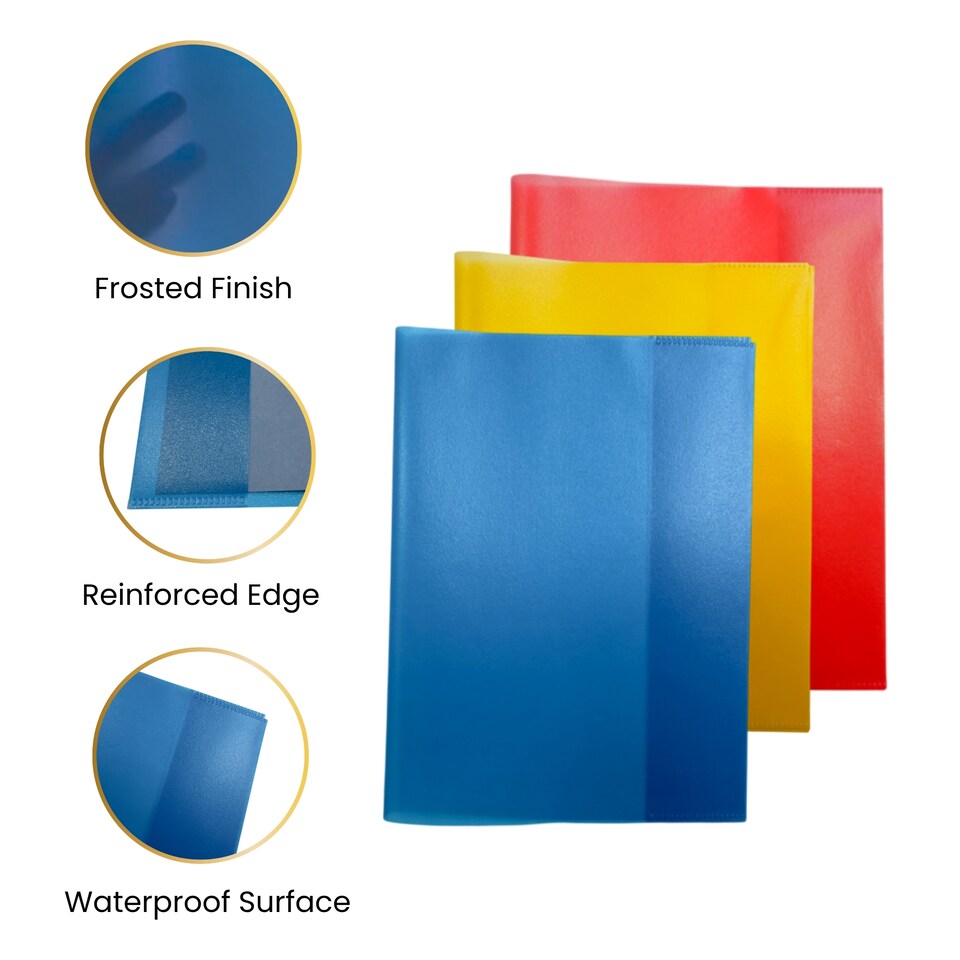 image 1 of Pack of 10 9x7" Frosted Blue Exercise Book Covers