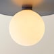 image 5 of ValueLights Darla Navy Frosted Globe Bathroom Ceiling Light & Bulb | Blue