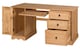image 5 of Mercers Furniture Corona Straight Computer Desk 3 Drawer 1 Door Office Bedroom Solid Wood Pine with Mexican Styling Wooden