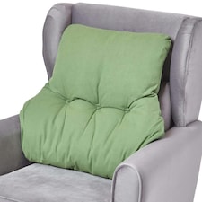 Homescapes Forest Green Cotton Back Support Cushion | Green | Forest Green | H 58 x W 68 x D 15 cm