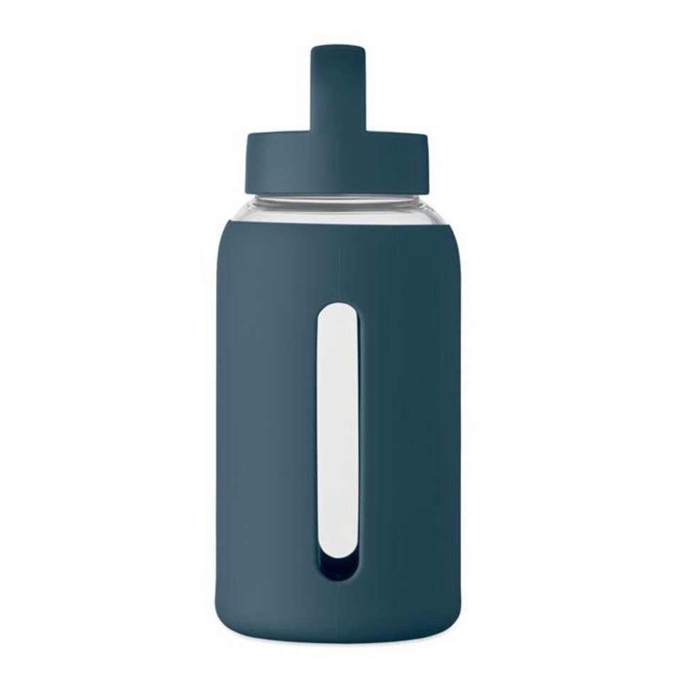 image 1 of MidOcean Boris Borosilicate Glass 600ml Water Bottle | Blue | French Navy | 1