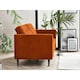 image 4 of Furniturebox Jolene 3 Seater Burnt Orange Velvet Sofa