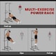 image 3 of HOMCOM Power Tower Multi-Function Pull Up Station w/ Adjustable Height for Gym