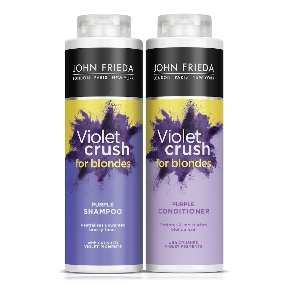 image 1 of John Frieda Shampoo & Conditioner Duo Pack Voilet Crush for Blondes, 500ml