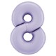 image 1 of Satin Lilac Number 8 Giant Foil Helium Balloon 102cm / 40 in