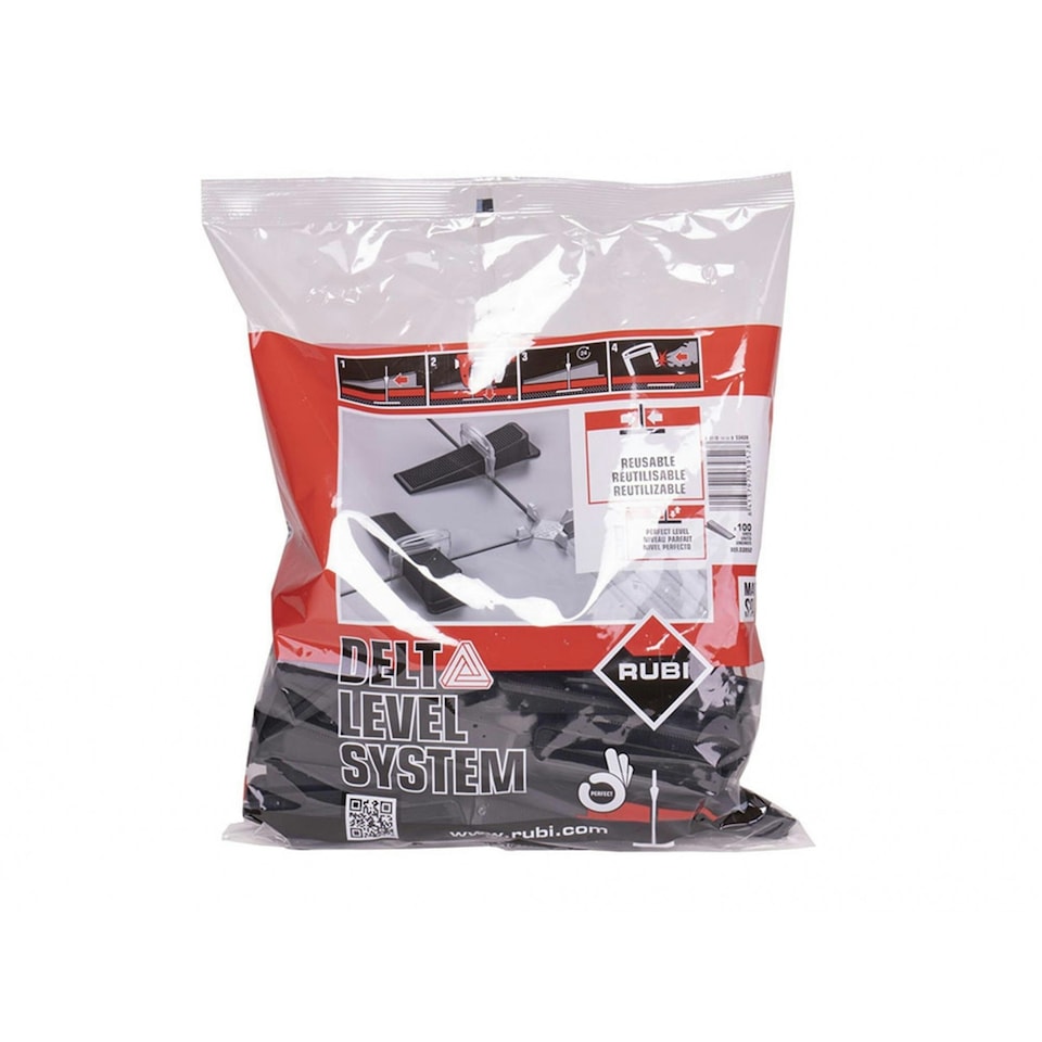 image 1 of Rubi Tiling Tools Delta Level System Strip - Multi Colour - Wedge (100)