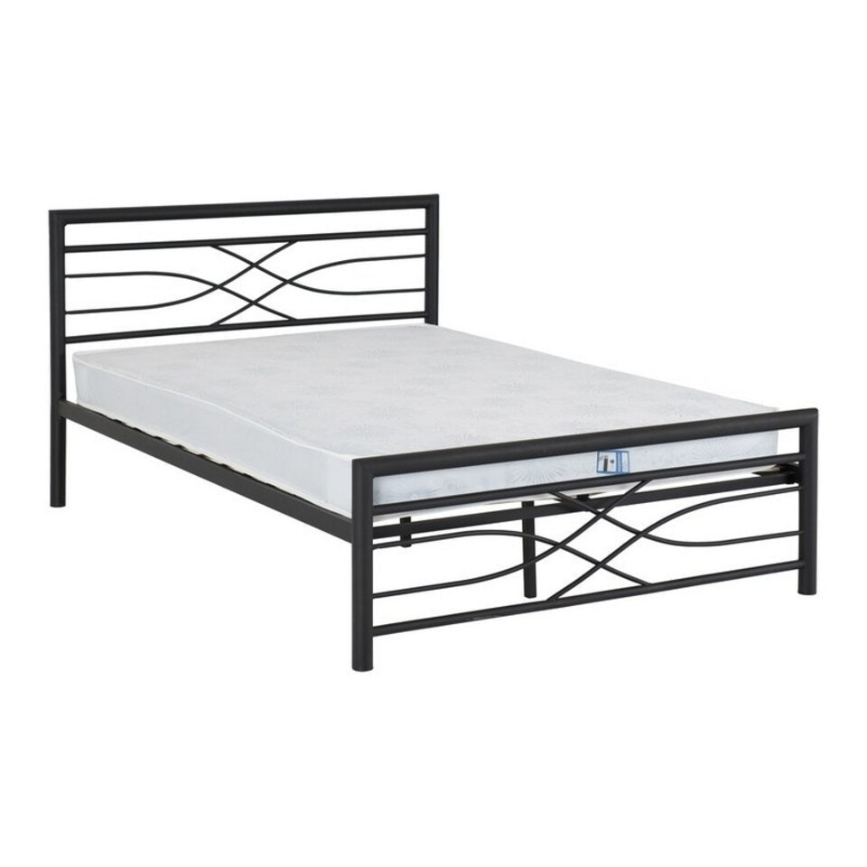 image 1 of Kelly 4 Feet 6 Inches Bed Frame - L200 x W145 x H97 cm - Black