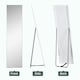 image 3 of HOMCOM Full Length Mirror Dressing Mirror Wall-Mounted Entryway Silver Frame