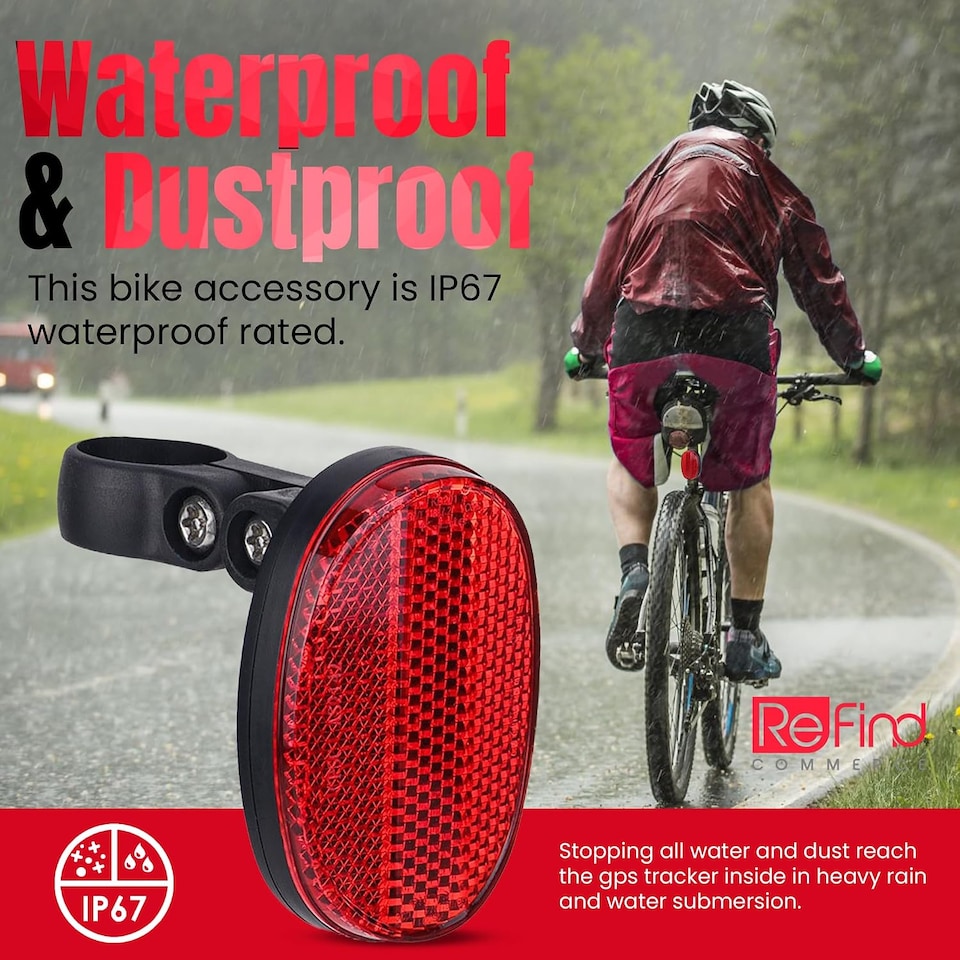 image 1 of Airtag Bike Reflector V2 Hidden Holder for Apple Airtag Reflector