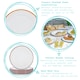 image 2 of Argon Tableware 25.5cm Enamel Dinner Plates Set - 4 Colours - 10inch Large Dish Plates Metal Enamel Tableware Dinner Set