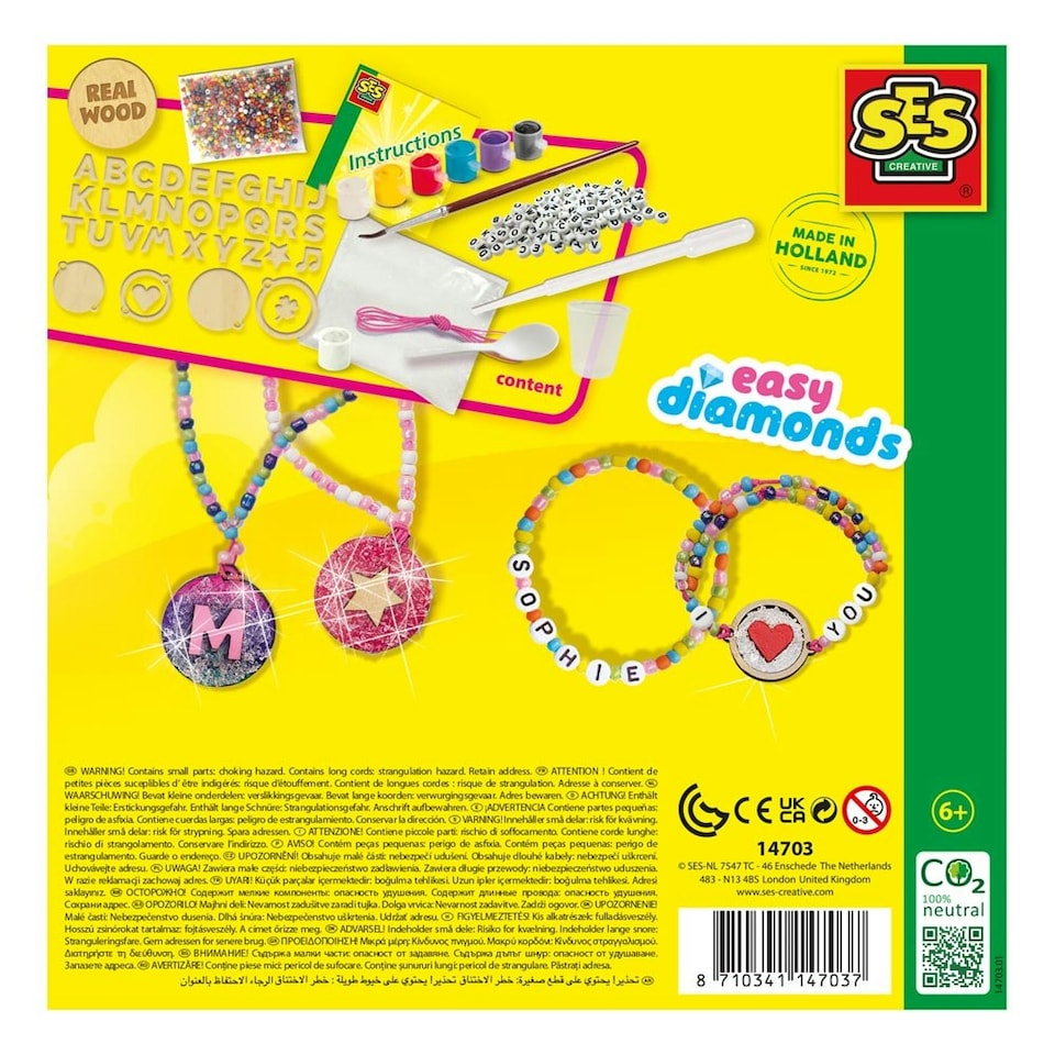 image 1 of SES CREATIVE Easy Diamonds Letter Jewellery