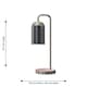 image 8 of Set of 2 Victoria - Satin Nickel Touch Lamps with Smoke Glass Shades Silver | Grey