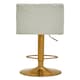 image 4 of Interiors By Premier Durable White And Gold Bar Stool With Round Base, Stylish Kitchen Bar Stool, Versatile Bar Stool For Guests
