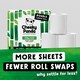 image 4 of Double-Length Bamboo Toilet Paper White | Size: 48 Rolls
