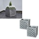 image 1 of 2 x Lazio Square Planter For Small Garden Flower Box Summer Outdoor Garden Boxes Grey