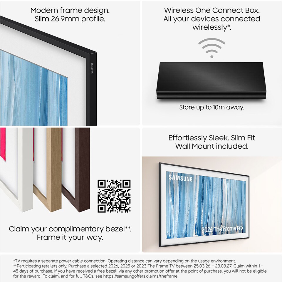 image 1 of Samsung QE85LS03HW 85" Frame Pro Vision AI 4K TV