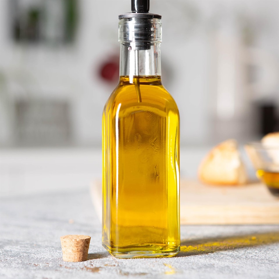 image 1 of Argon Tableware Olive Oil Pourer Bottles with Cork Lids - 170ml - Pack of 2