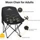 image 4 of Folding Camping Chair, Portable Outdoor Backpacking, Compact Lightweight Ultralight Moon Chair,Extra Spacious with Carry Bag,for Fishing Hiking Picnic Camping Beach