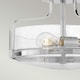 image 2 of Harper 3 Light Bowl Semi Flush Ceiling Light, Polished Chrome