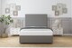 image 2 of Sloomy Manhattan Pewter Dumfries Divan Bed Base No Drawers With 26 Inch Strutted Headboard | Grey | Pewter | Super King | 1