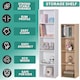 image 3 of 3 Cube Bookshelf White Wooden Storage Organiser Wooden Shelving Unit Open Bookcase Shelf