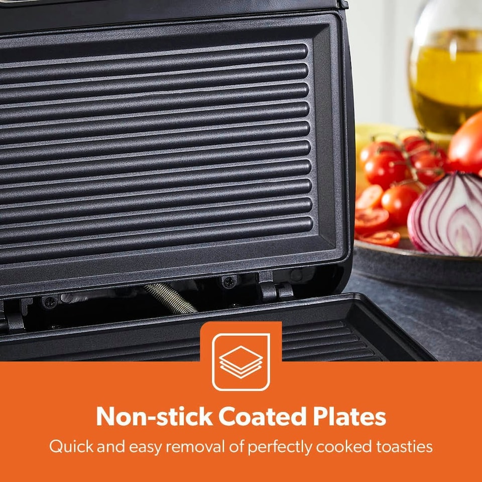 image 1 of GEEPAS 2-Slice Sandwich Toasting Press & Grill