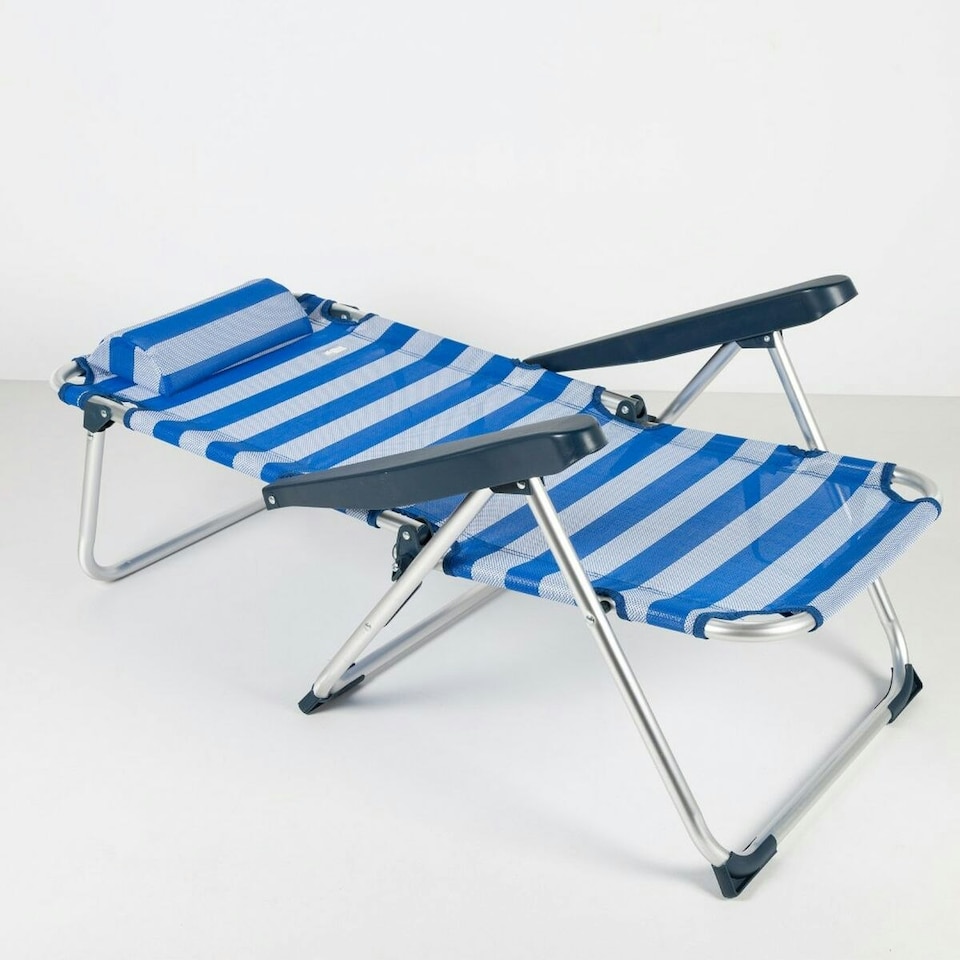 image 1 of Folding Chair Aktive Striped 48 x 90 x 60 cm (2 Units) N/A