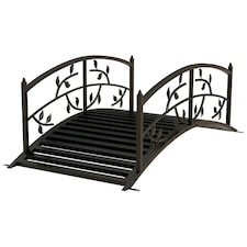 Outsunny 1.2M Classic Arch Bridge for Ponds Creeks Streams Borders, Black