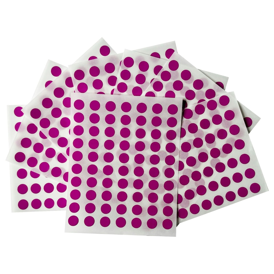image 1 of Pack of 560 Purple 8mm Round Labels - Stickers