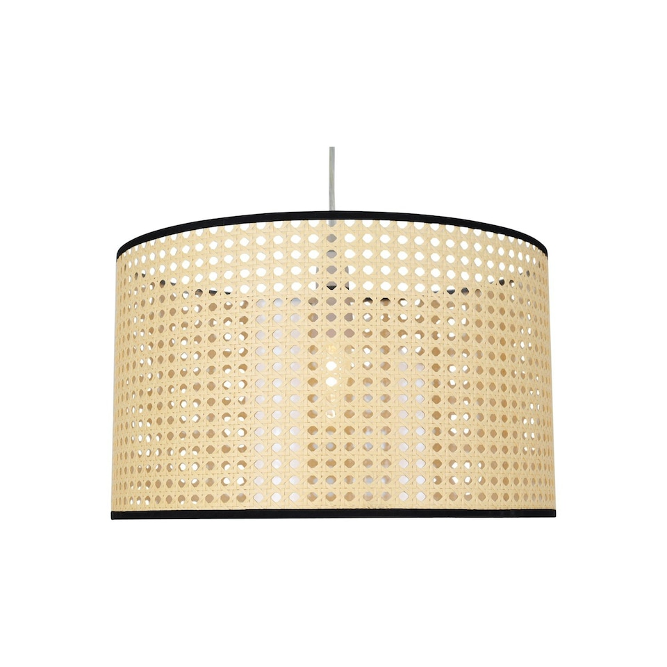 image 1 of Woven - 40cm Wicker Easy Fit Pendant Shade Brown | Black