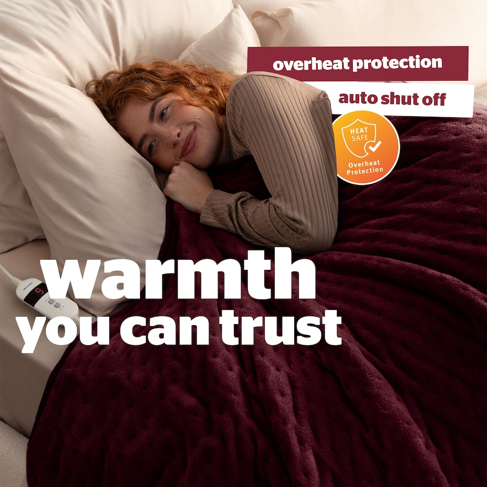 image 1 of Silentnight Comfort Control Heated Throw Fleece Electric Blanket Fast Heat Up
