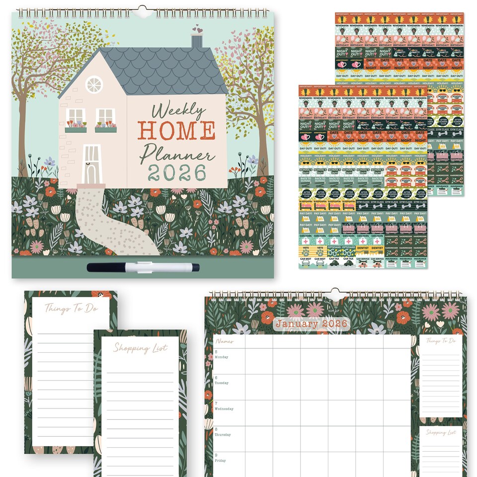 2026 Weekly Planner - Home Weekly Family Planner