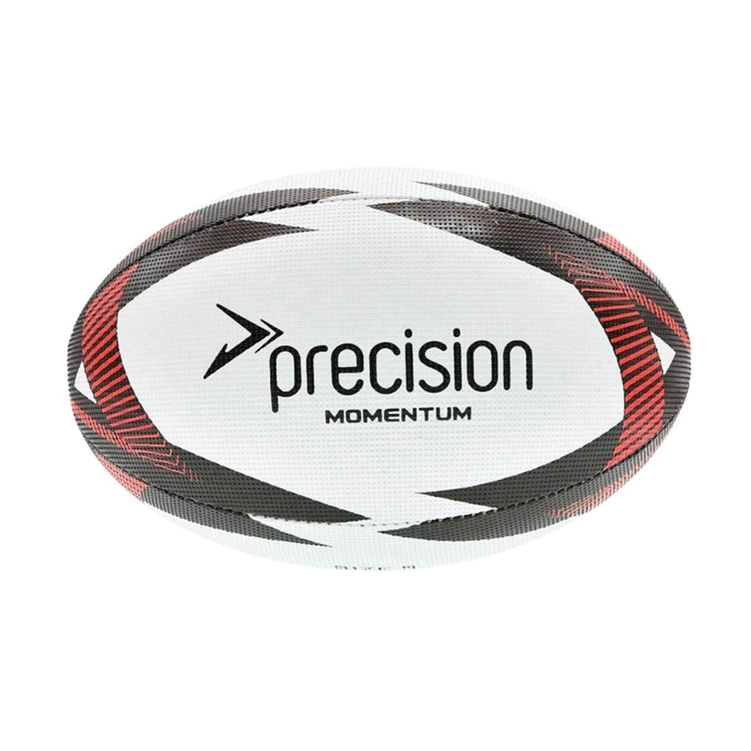 Precision Momentum Rugby Training Ball - White/Black/Red - 4