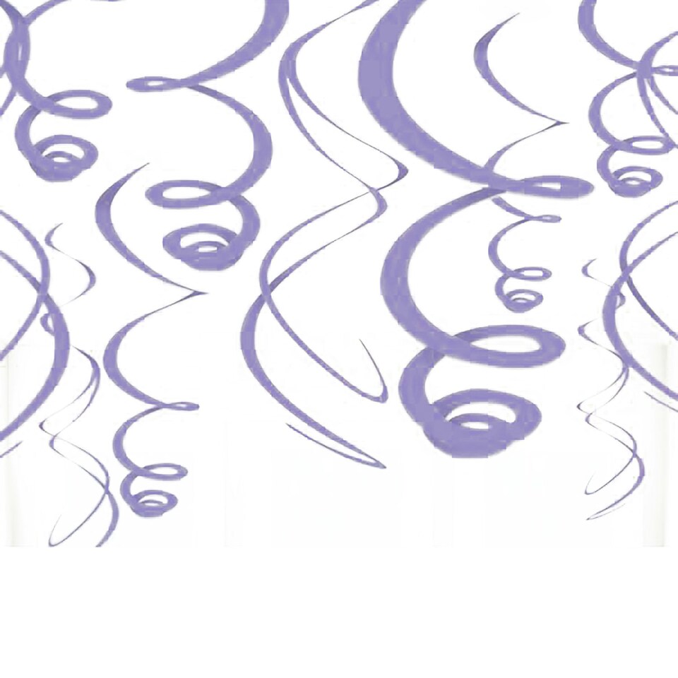 Amscan Swirl Plastic Party Decorations - Purple - One Size