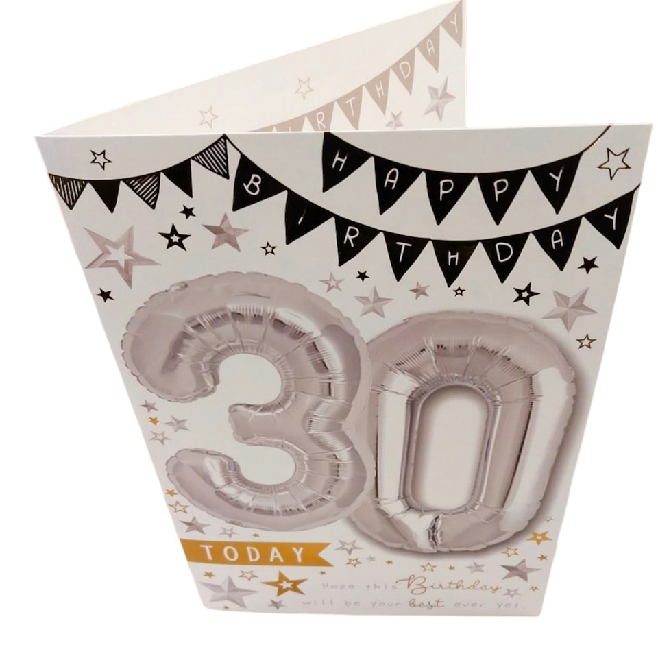 image 1 of Age 30 today Balloon Boutique Greeting Card