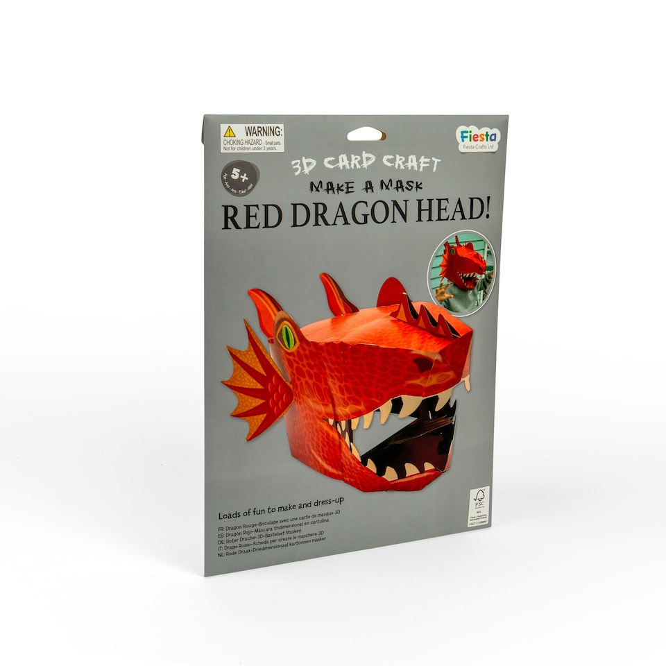 image 1 of Red Dragon 3D Mask Craft Kit