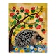 image 3 of Charming Hedgehog Under Tree Flowers Folk Art Kids Black Framed Wall Art Print A4