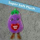 image 5 of Aubergine Soft Toy Cute Plushie Huggable Cuddly Stuffed Toy 20cm Purple