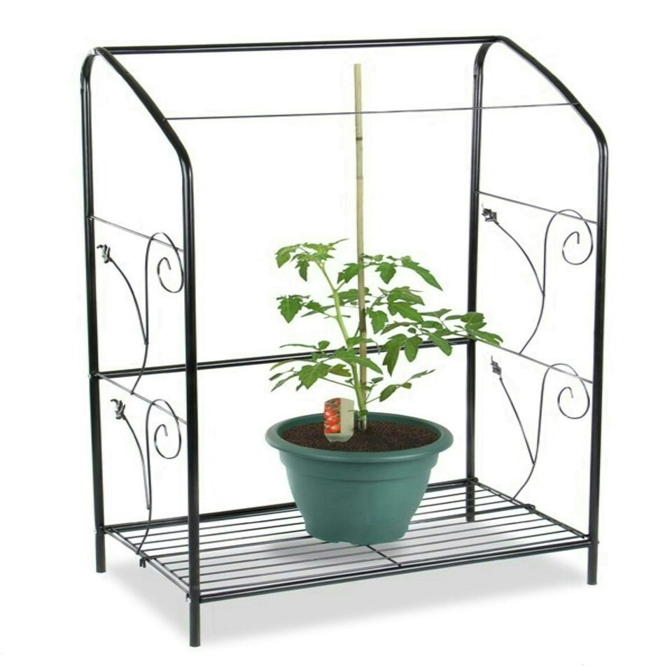 image 1 of Primrose 3-Tier Mini Greenhouses / Plant Stands with Removable Covers - Pack of 2